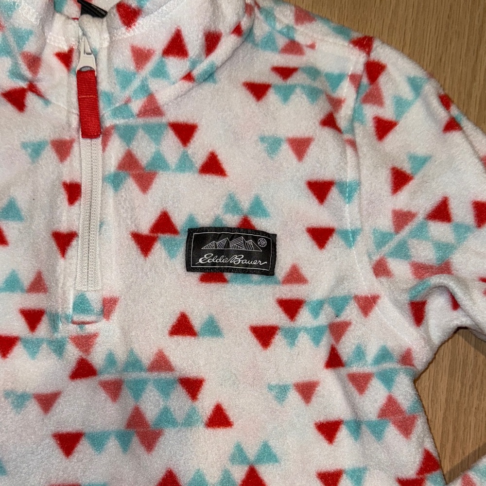 Eddie Bauer Girls Fleece Zip up Pullover Size M 10/12 - Picture 2 of 4